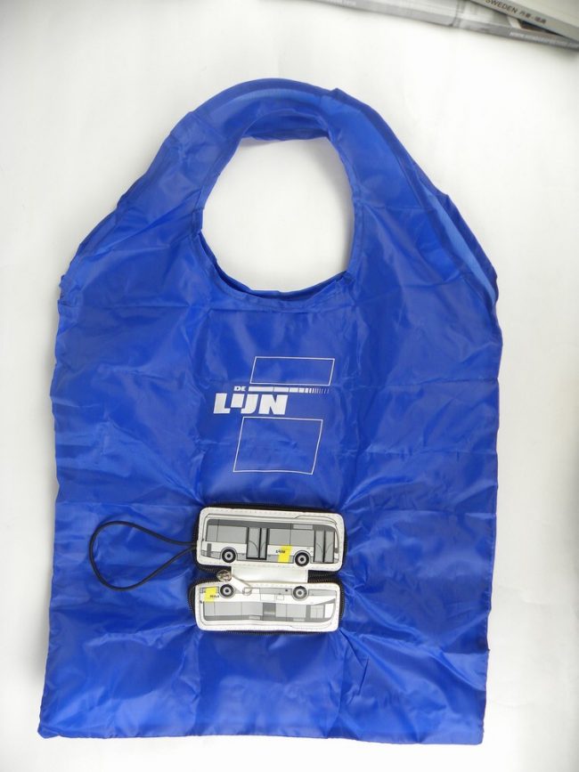 De Lijn - opvouwbare boodschappentas -open